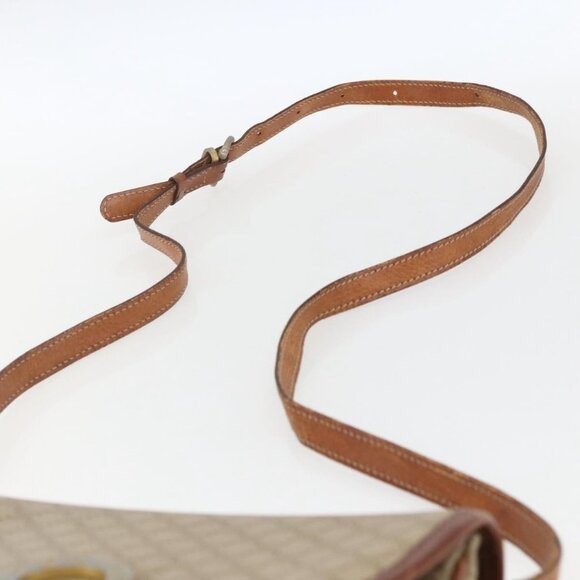 Authentic CELINE Macadam Canvas Shoulder Bag PVC Beige Gold - Picture 15 of 16